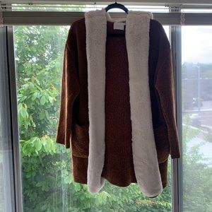 Fur cardigan
